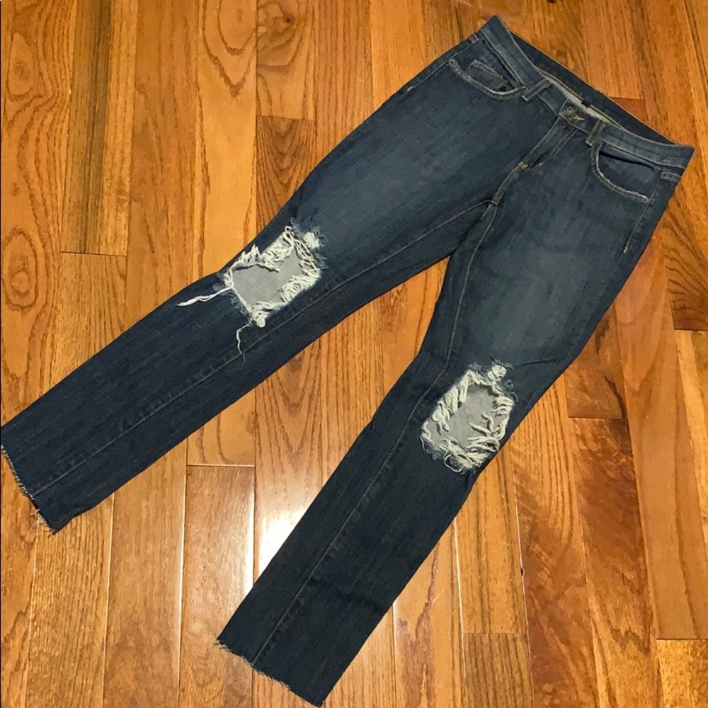 Carmar dark wash distressed skinny Jeans